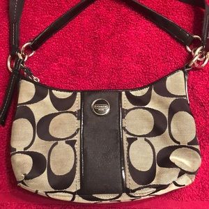 Coach black signature Cross body